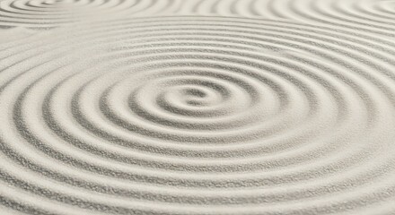 Serene Sand Circles A Visual Meditation on Tranquility and Peace