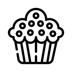 muffin line icon
