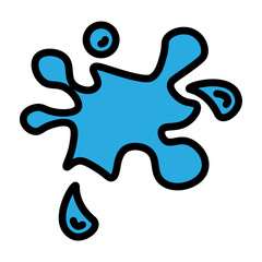 Obraz premium Water Splash Vector Filled Icon Design