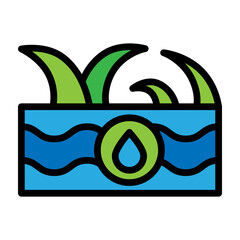 Soaked Ground Vector Filled Icon Design