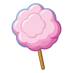 Cotton candy cloud on stick