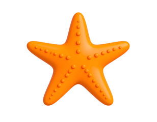 Orange 3D Starfish Illustration