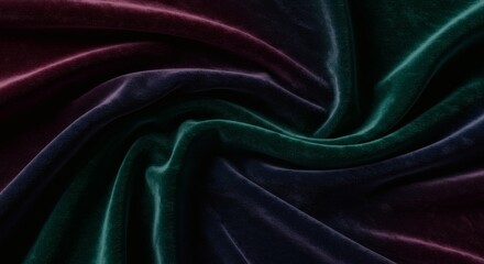 Obraz premium Luxurious Velvet Fabric in Deep Jewel Tones Rich Textures and Colors