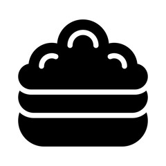 cream puff glyph icon
