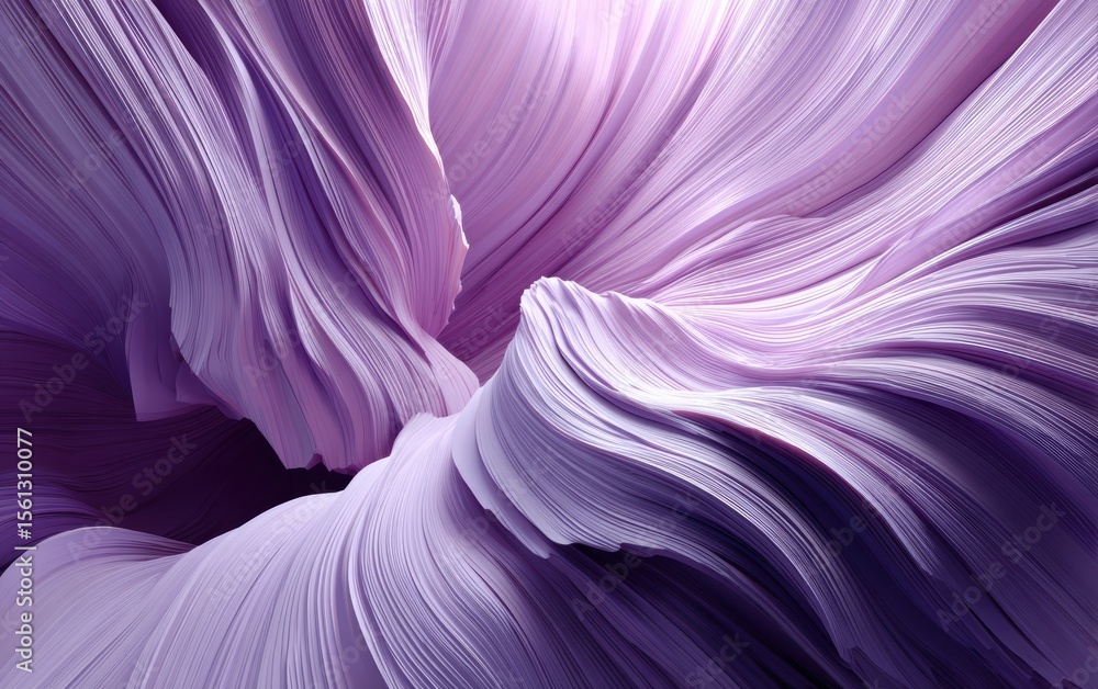 Poster abstract purple wave design showcasing smooth, flowing patterns and textures for creative projects a