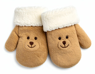 Adorable Teddy Bear Baby Mittens Fleece-Lined Winter Warmth for Little Hands