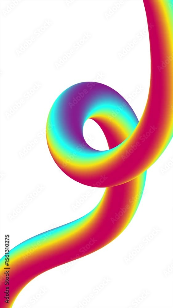 Poster Abstract holographic 3d liquid wave tech elegant motion background. Vertical video animation