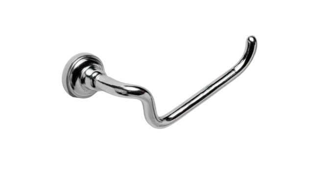 Elegant Toilet Paper Holder: An elegant chrome toilet paper holder, highlighting its sleek design and functionality, perfect for modern bathrooms.