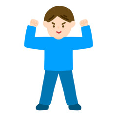 元気な男性のイラスト