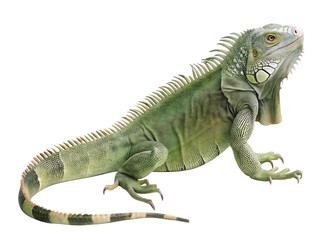 Fototapeta premium iguana animal isolated on white background PNG ,ai generated