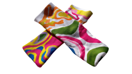 Artistic Scarves: A colorful array of artistically designed scarves, each displaying unique, intricate patterns. These accessory items are perfect for adding flair to any ensemble.
