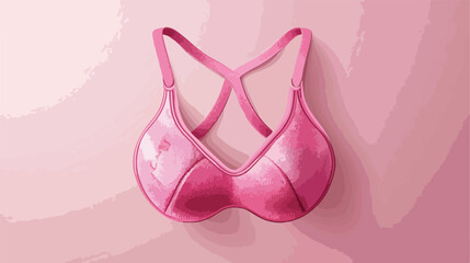 Breast Cancer Awareness Pink Bra Vector Illustration