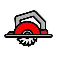 Circular Saw  Vector Filled Icon Design