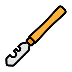 Mirror Cutter  Vector Filled Icon Design