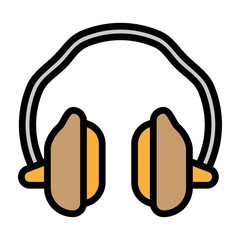 Ear Protection  Vector Filled Icon Design