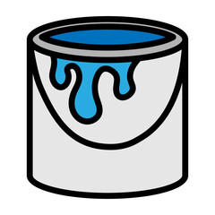 Paint Bucket  Vector Filled Icon Design