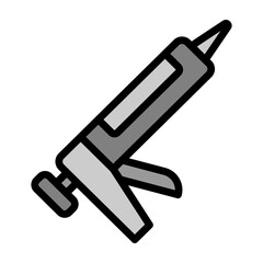 Caulking Gun  Vector Filled Icon Design