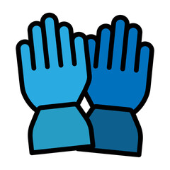 Work Gloves  Vector Filled Icon Design
