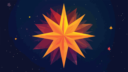 Bright Star Geometric Shape Vector Illustration