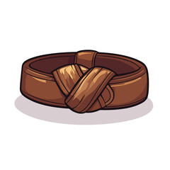 Brown Belt Cartoon Vector Illustration Hand Drawn