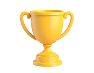 Yellow 3D Trophy Illustration