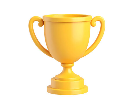 Yellow 3D Trophy Illustration