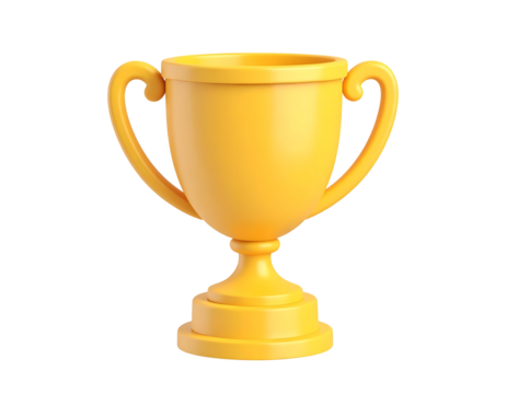 Yellow 3D Trophy Illustration