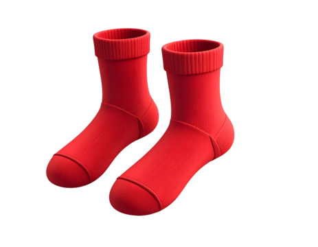 Red Socks 3D Illustration