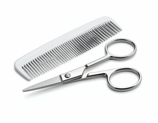 Miniature Grooming Kit Close-up of Tiny Comb, Scissors, and Brush