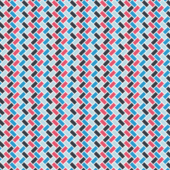 Brick mosaic tile background in swatchable, red, blue, black, white. / レンガ造りのモザイクタイル 背景素材 スウォッチ対応 赤 青 黒 白