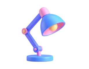 3D Render Pastel Desk Lamp