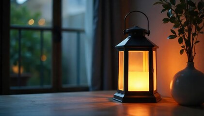 Stylish Modern Lantern Casting Warm Ambient Light, Perfect for Home Decor and Adding Elegance to Any Interior Space. Available in Various Colors and Styles.