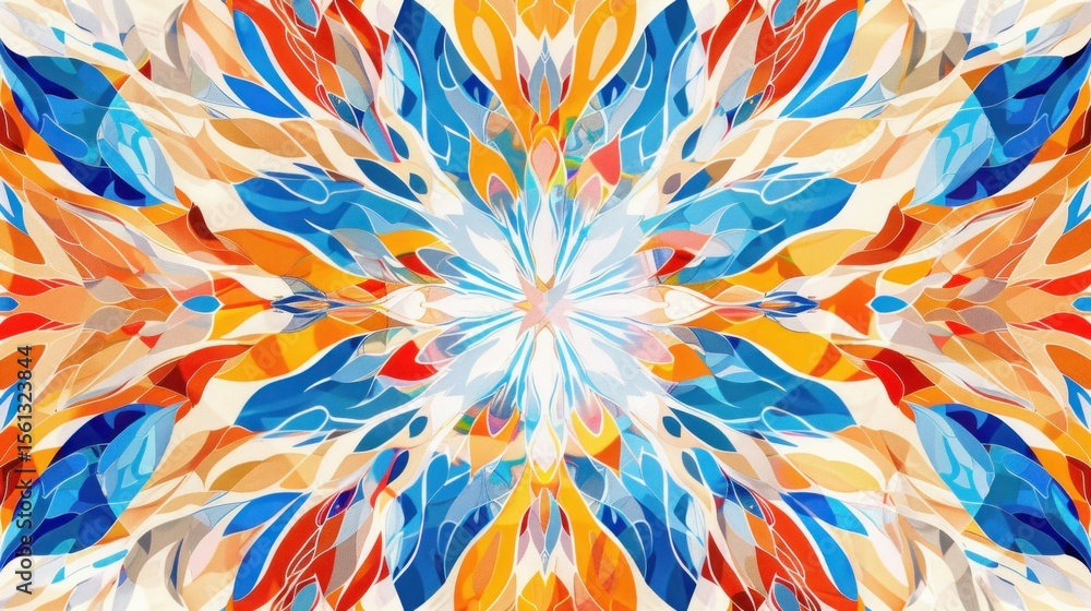 Poster colorful abstract pattern design for textiles