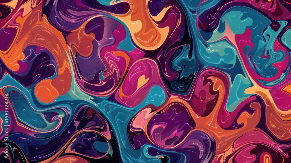 Poster colorful abstract pattern design for textiles