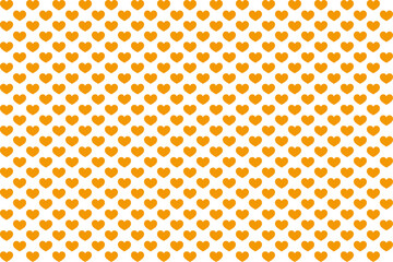 Orange Heart Pattern Transparent Background