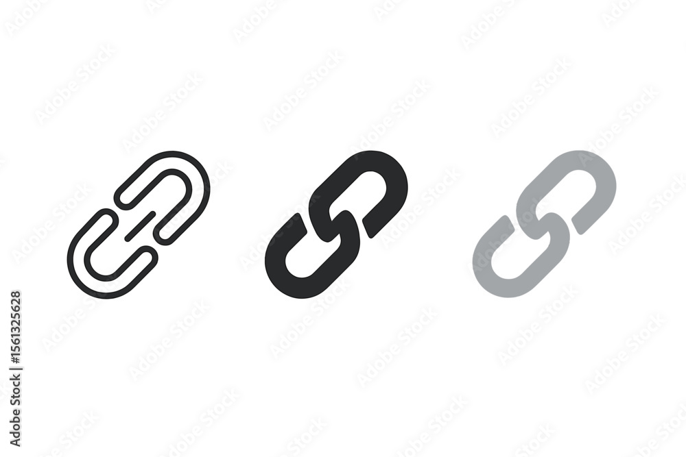 Poster simple chain and unlink icons vector illustration for digital design projects