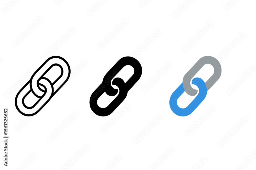 Poster simple link chain icons vector illustration for digital and print design