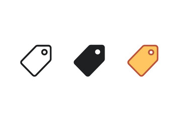 Simple tag label vector illustration in minimalistic style for modern design