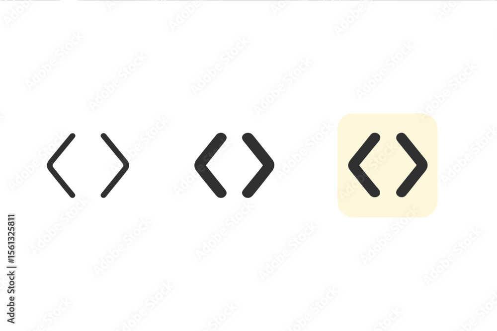 Poster minimalist code brackets icons vector illustration for tech design projects