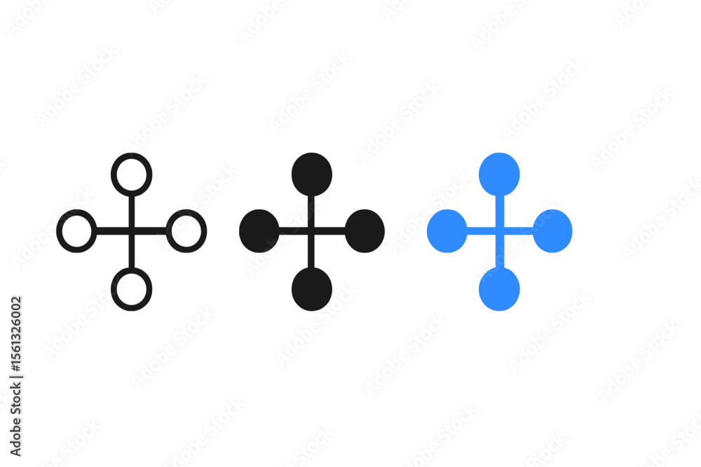 Poster minimalist network icon vector illustration with simple composition style