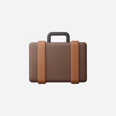 3d Realistic Briefcase icon vector Illustration