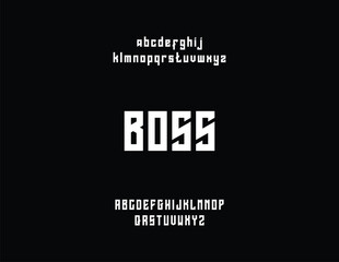 Bold, geometric sans-serif typeface showcasing 