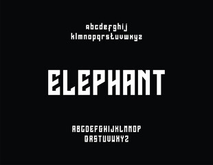 Modern, geometric typeface design featuring the word 