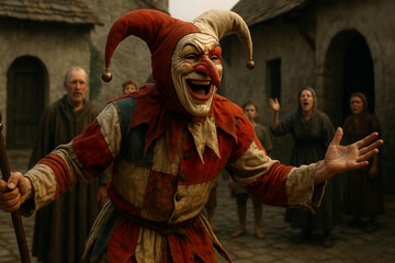 clown in the town square