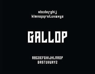 Display of a stylized sans-serif typeface called 