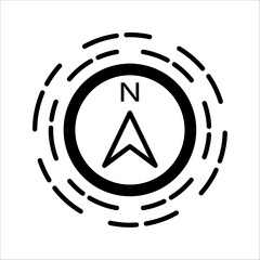 Arrow Compass Icon Vector Logo Template. North Direction.