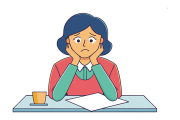 Overwhelmed Thoughts: A person in a moment of contemplation, the image captures the silent battle of the mind, the weight of worries and challenges.