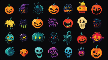 Bundle of 25 Halloween Collection Set - Spooky and Fun Halloween Images