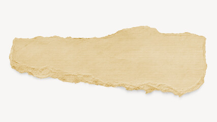 Cardboard ripped paper cut out, collage element