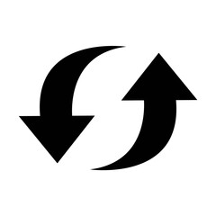 Arrows. Arrow with loop image. Cycle. Going around. Cycle. Reincarnation. Sustainability. Black. Arrow.